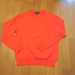 XS 定価18000円 ブルックスブラザーズ　朱色ニット　ほぼ新品