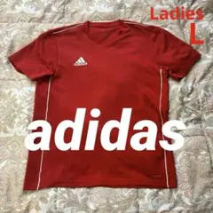 adidas クライマライト Tシャツ レディース　L 半袖 レッド