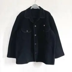 PAPAS パパス　ネイビー フード付き モッズコート　メタルボタン　刺繍ロゴ PAPAS パパス ネイビー フード付き モッズコート メタルボタン