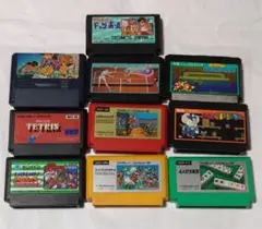 【ファミコン】訳ありソフトのみ10個セット　経年の傷み汚れあり