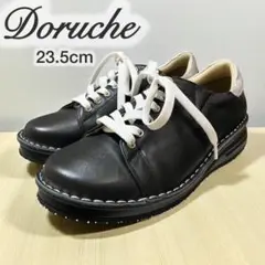 ✨美品✨ドルチェ 本革 サイドゴア コンフォートシューズ 黒 23.5cm