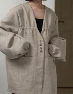 lawgy tweed likeノーカラージャケット【新品未使用】