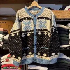 美品 上質 90s BURDEN バーデン ハンドニット バーズアイ