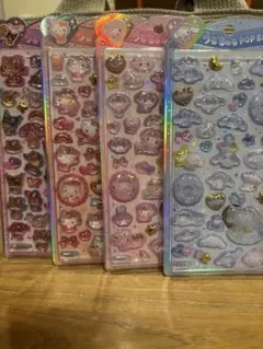 うるちゅるポップシール　サンリオ　日焼け　ベビー　キティ　シナモ　マイメロ