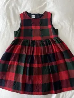 familiar ファミリア チェック柄ジャンバースカート 110