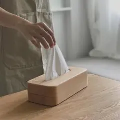 未使用☆karimoku 木製 ティッシュボックス 非売品 - メルカリ