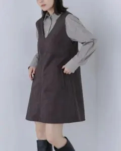 【NATURAL BEAUTY BASIC】フェイクスエードミニジャンスカ M