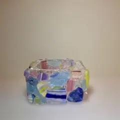 沖縄　琉球ガラス　キャンドルホルダー