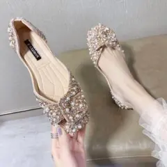 ビーズ パンプス