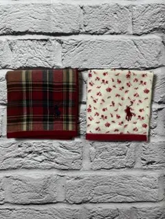 美品　ポロラルフローレン　ミニタオル2枚セット　ｗ1526-0324-4-2