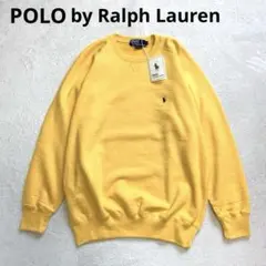 新品タグ付　ラルフローレン　裏起毛トレーナー　黄色　 M ポニーロゴ刺繍