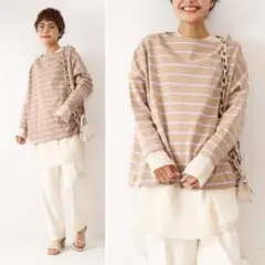 春物★美品★スピック&スパン×トラディショナルウェザー ボーダー長袖Tシャツ