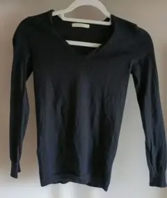 GALERIE VIE　ウール100%セーター　ブラック　Ｖネック