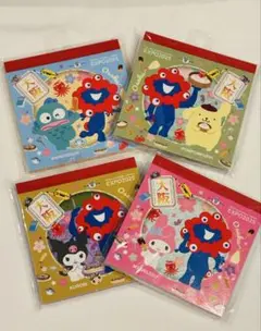 ［ミャクミャク×サンリオ］メモ帳　マイメロ、クロミ、ポムポムプリン、ハンギョドン