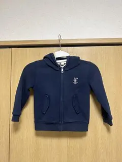 フード付きネイビー トレーナー 2Y