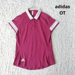 【アディダス】adidas ポロシャツ　ゴルフウェア ボルドー 半袖　OT