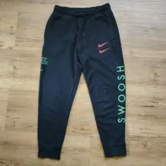【NIKE／スウッシュロゴ】スウェットパンツ M／ブラック／ナイキ