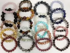 フ*ム様 おすすめ商品！天然石ビーズブレスレット 多色20個セット