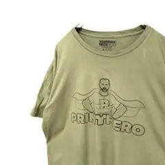 PRINTHERO ヒーロー　コラージュ HERO Tシャツ　グリーン　カーキ