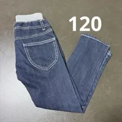 ダークブルーデニムパンツ ゴムウエスト　120