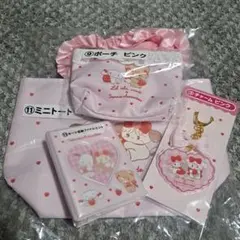 サンリオ一番くじ　ピンク　ミニトート・ポーチ・チャーム・カードファイル　セット