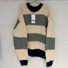 ストライプニットセーター XLサイズ