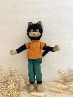 ヴィンテージ シュコー ビゴベロ 黒猫 ぬいぐるみ - メルカリ