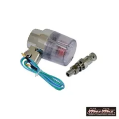 汎用 丸型 ヨーロピアンウインカー クリア 取付ステー(ショート)付き 1個