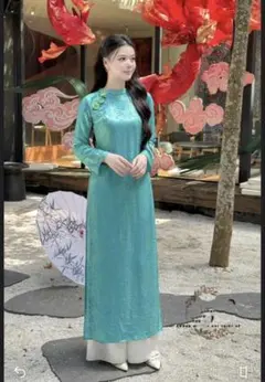 ベトナムアオザイセット／ワンピース/454