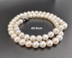 アコヤ本真珠パールネックレス テリ艶良 43.5cm 6.9〜7.1mm