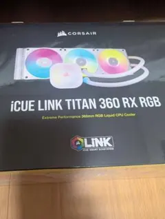 未使用　コルセア 水冷一体型CPUクーラー　360mm RGB　メーカー保証