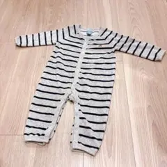 baby gap タオル地ボーダーロンパース　6-9months
