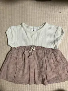 mamaraku 80 トップス　ピンク　白