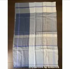 ストール　60×180cm 青色 ストライプ