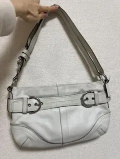 coach ショルダーバッグ オフホワイトレザー 9412