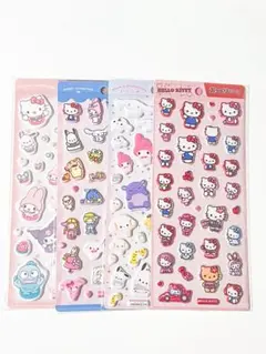 【国内正規品】サンリオ　ぷっくりシール　ほっぺつん　４枚セット