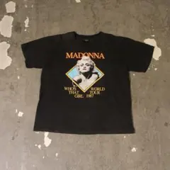 MADONNA マドンナ1987年 ミュージックプリントTシャツ ブラック XL