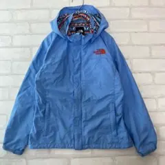 THE NORTH FACE 刺繍ロゴ　ナイロンジャケット　キッズ　140 水色