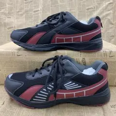 新品★メンズ★26.0cm★厚底 幅広 軽量スポーツスニーカー 黒 1265