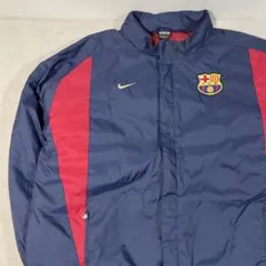 【00s!美品】NIKE FCバルセロナ 中綿ジャケット着脱ライナーベスト付XL