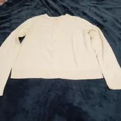 UNIQLO クルーネックカーディガン UVカット イエロー　Ｌサイズ