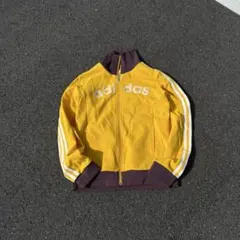 Y2K✨美品✨アディダス トラックジャケット 刺繍ロゴ レトロ ブラウン