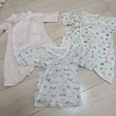 ベビー肌着 3枚セット 50〜60cm 綿100％ 短肌着 コンビ肌着 新生児