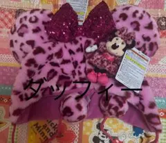ヒョウ柄　ミニーちゃん　ファンキャップ　ピンク　新品　ぬいぐるみチャーム　2点