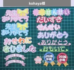 【kohaya様ご専用】ダイカット 卒園アルバム クラフトパンチ 先生 色紙