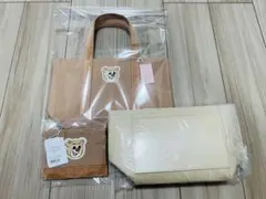 新品】フェイラー オールドテディ ワッペントートバッグLL&ポーチ