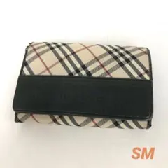 BURBERRY バーバリー ノバチェック キャンバス×レザー 二つ折り財布