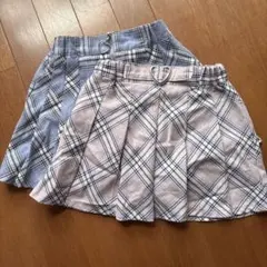 チェック柄スカート2点セット