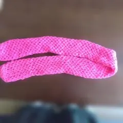 ピンク 編み物 マフラー
