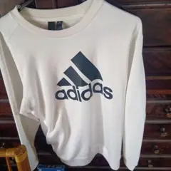 adidas ホワイト スウェット L